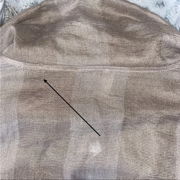 Natural Plaid Check Lagenlook Tunic Dress Size Large Drawstring Button Front - Picture 14 of 14